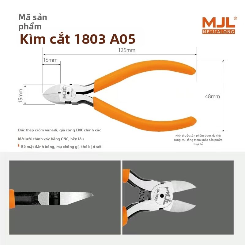 BEAUTY KING DRAGON MJL | Kìm Cắt Mỏng Siêu Bền Lưỡi Đơn