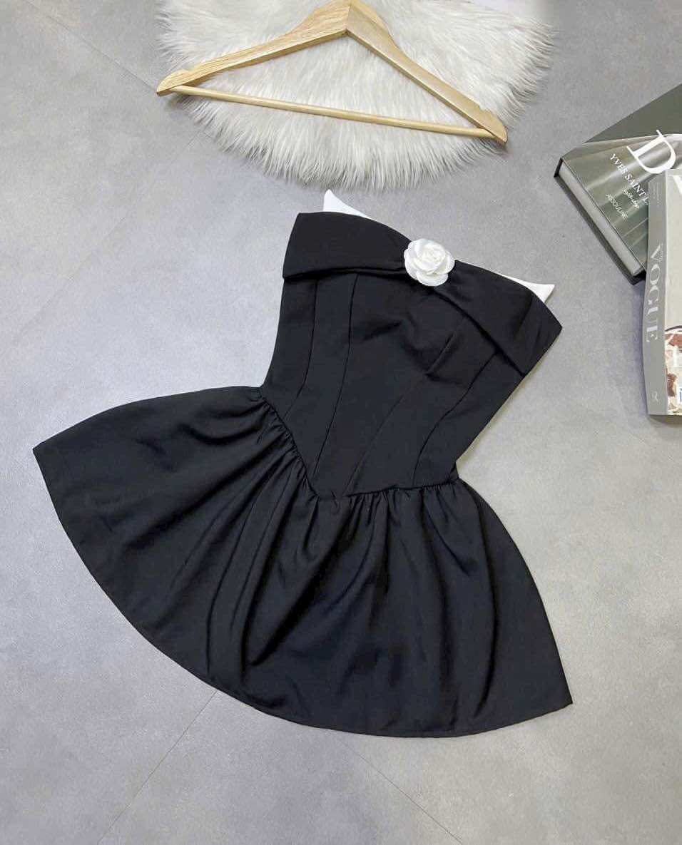 Set đầm xòe đính hoa MPB kèm quần bí