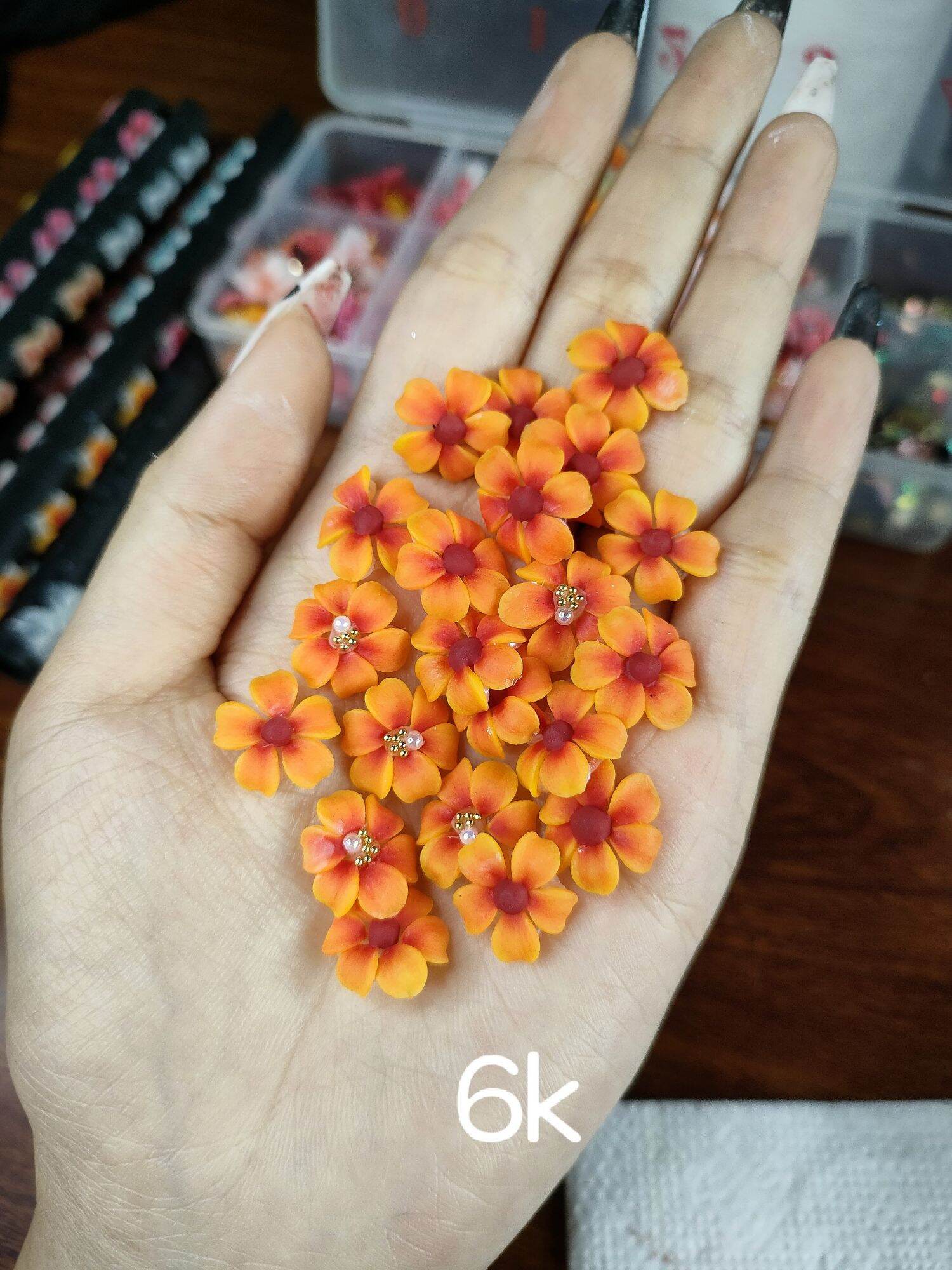 Hoa bột nail. set 10 hoa