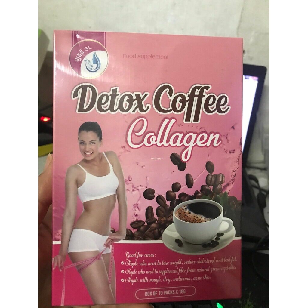 Detox Coffee Collagen - Đánh Bay Mỡ Thừa (Hộp 10gói)