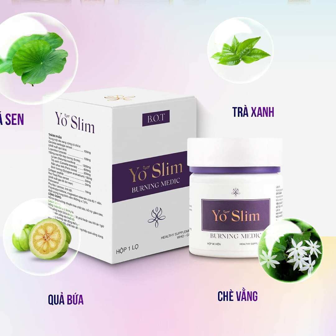 Giảm Cân Yoslim Yodetox của B.O T Combo Hủy Mỡ Cực Mạnh Hộp 30 viên