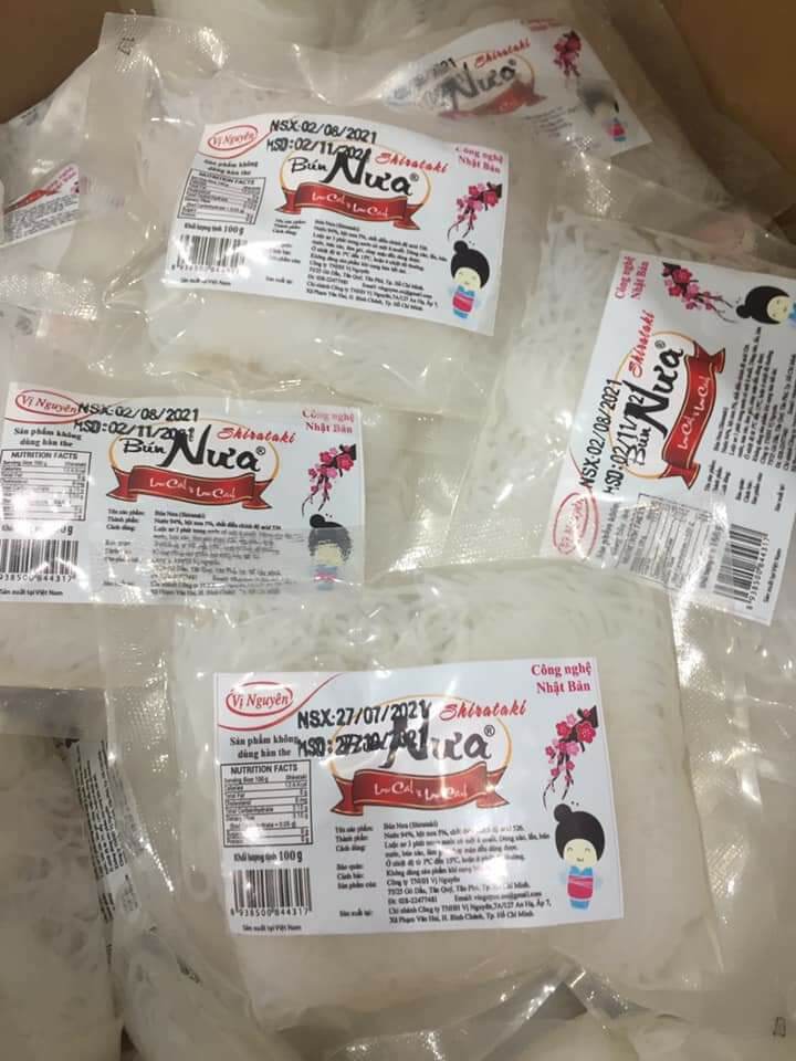 BÚN NƯA CUỘN Vị Nguyên ăn kiêng Keto Das Lowcarb người tiểu đường . Giá 16K 1 gói 100 gram