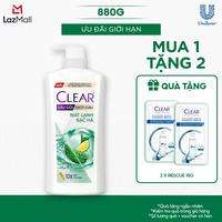 Dầu gội sạch gàu Clear Mát Lạnh Bạc Hà 880g