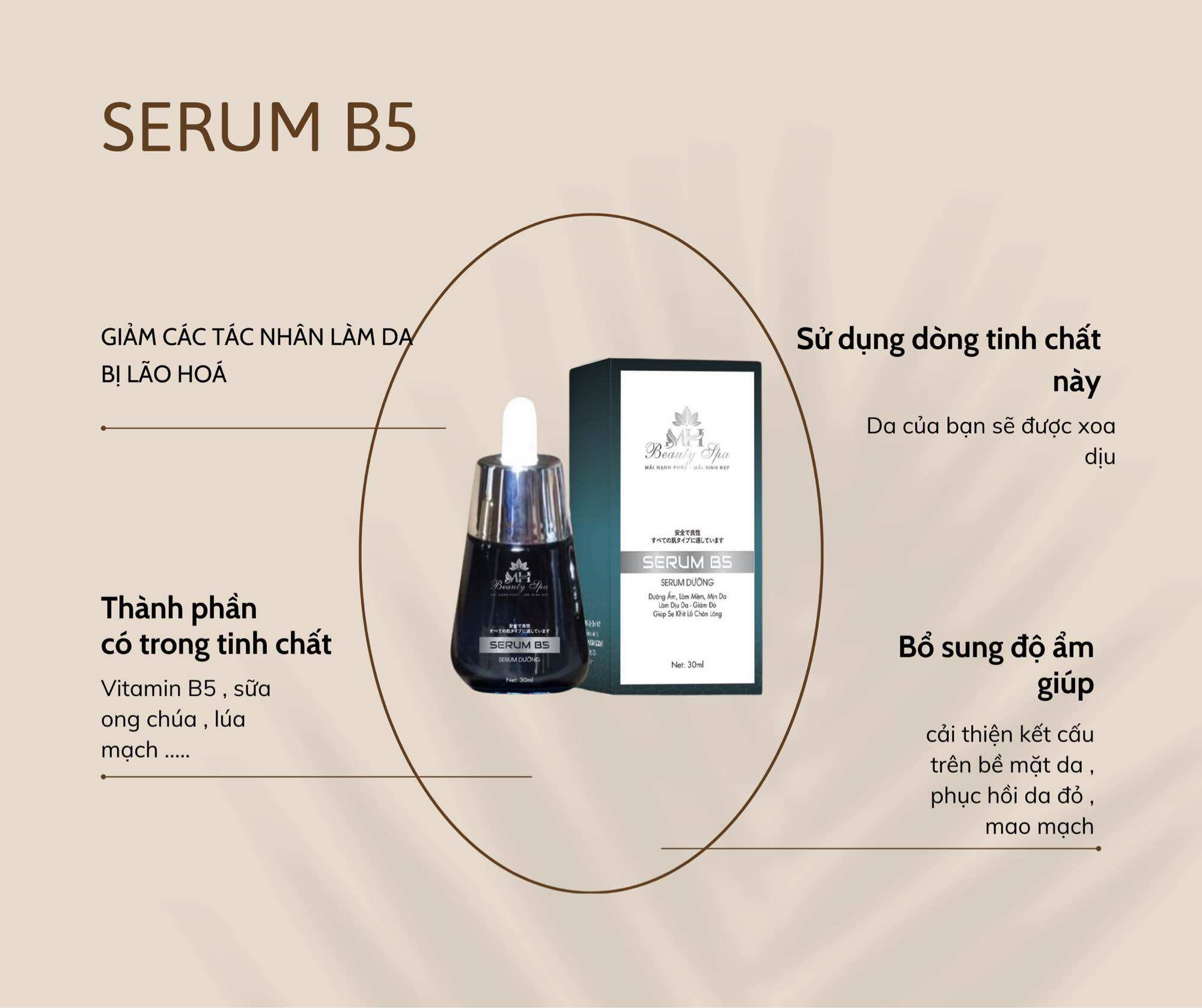 Serum b5 phục hồi da đỏ yếu , mao mạch