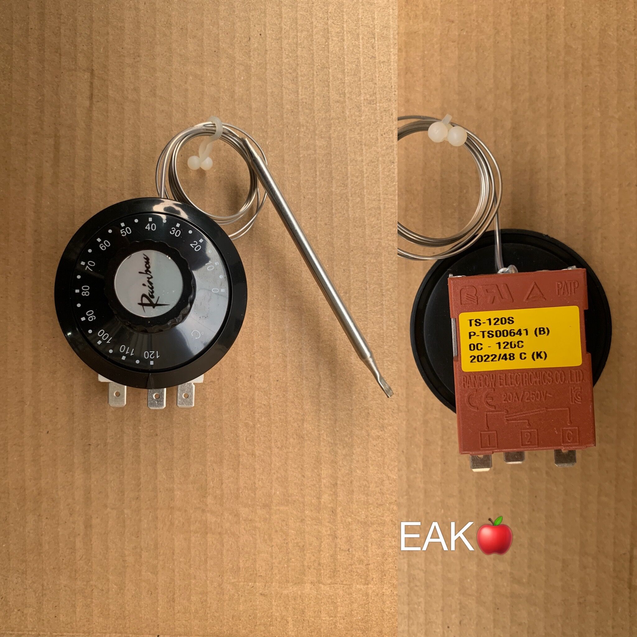 Chỉnh nhiệt RAINBOW  TS120  20A 120 độ C - chỉnh nhiệt nồi phở chiên nhúng