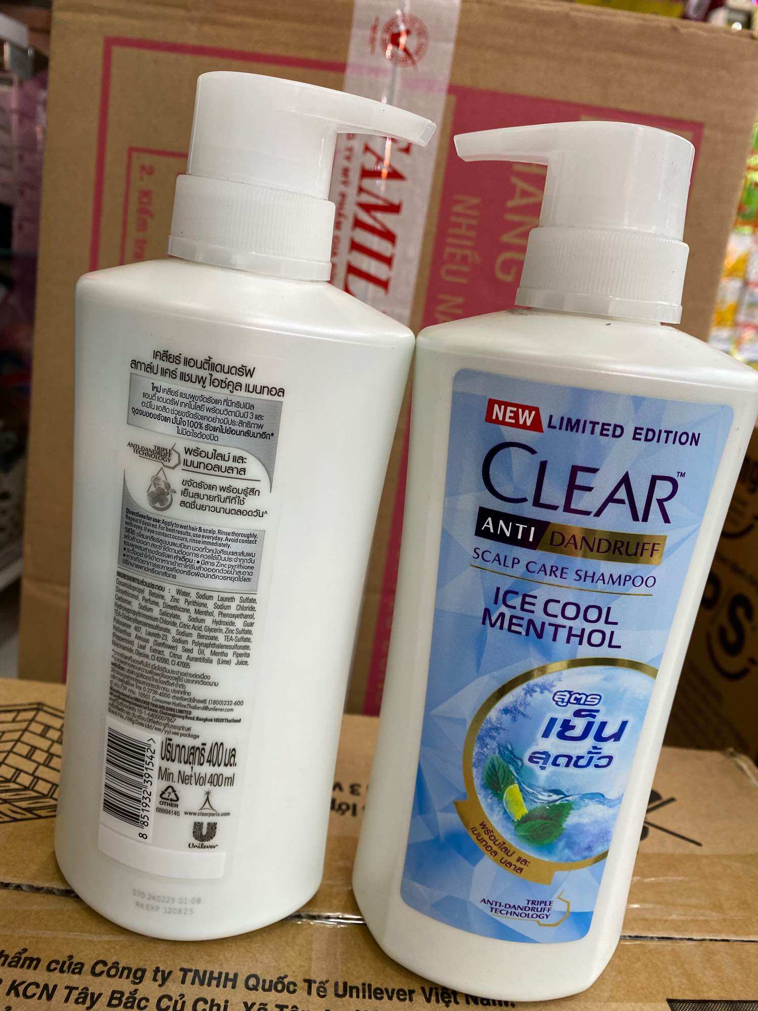 Dầu gội Clear bạc hà thái lan 400ml