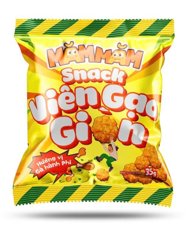 Combo 20 gói Snack Viên Gạo Giòn - Vị Gà Hành Phi ( 35g / gói)