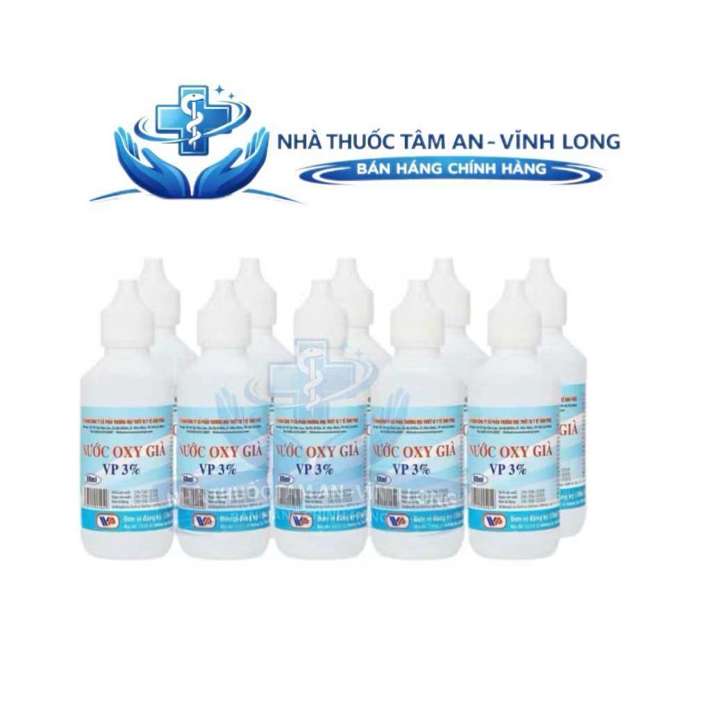 Nước Oxy già 3% Vĩnh Phúc (rửa vết thương, súc miệng khi viêm, nhỏ tai, loại bỏ ráy tai) -Oxy Già