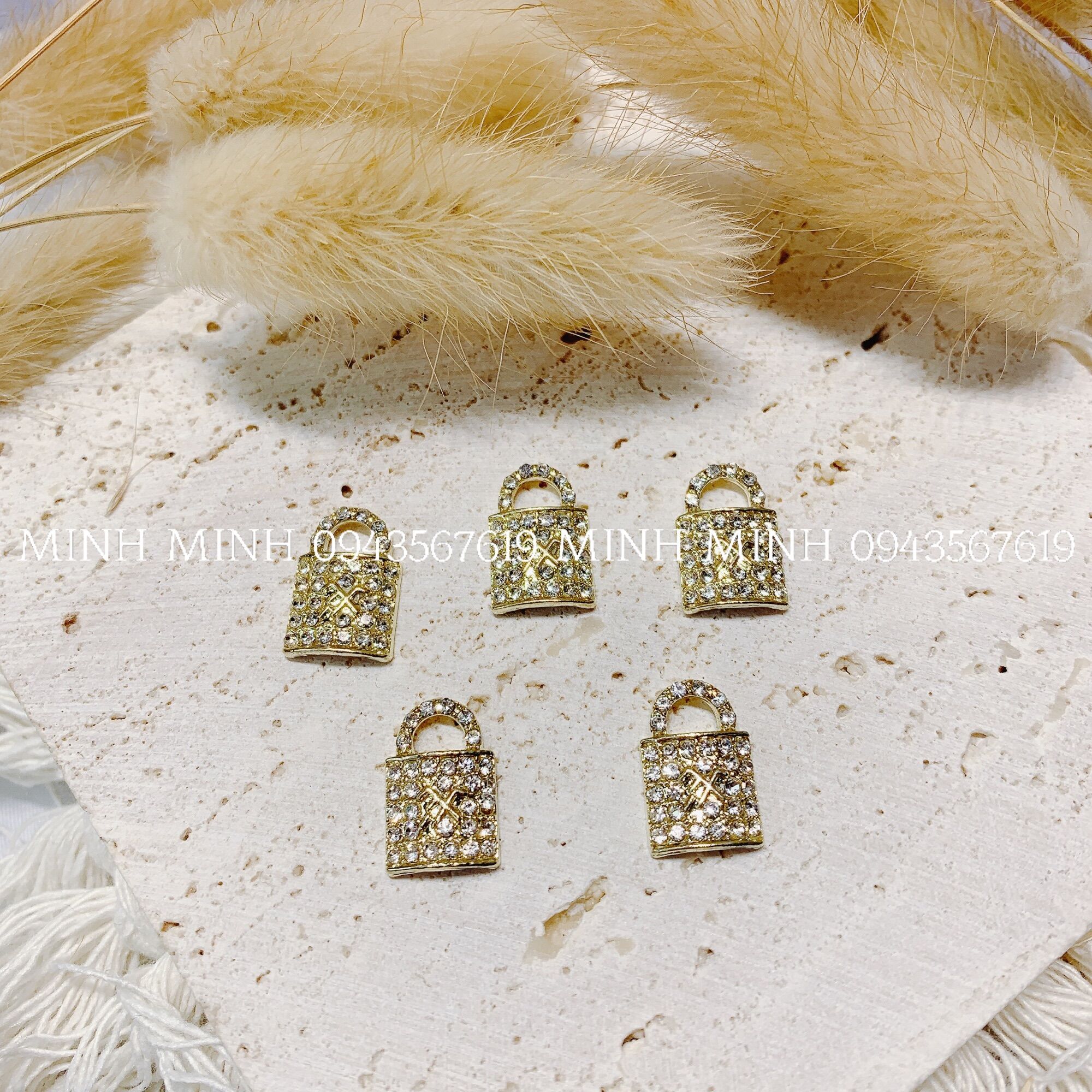 Charm cao cấp size đại, charm đính móng cỡ to