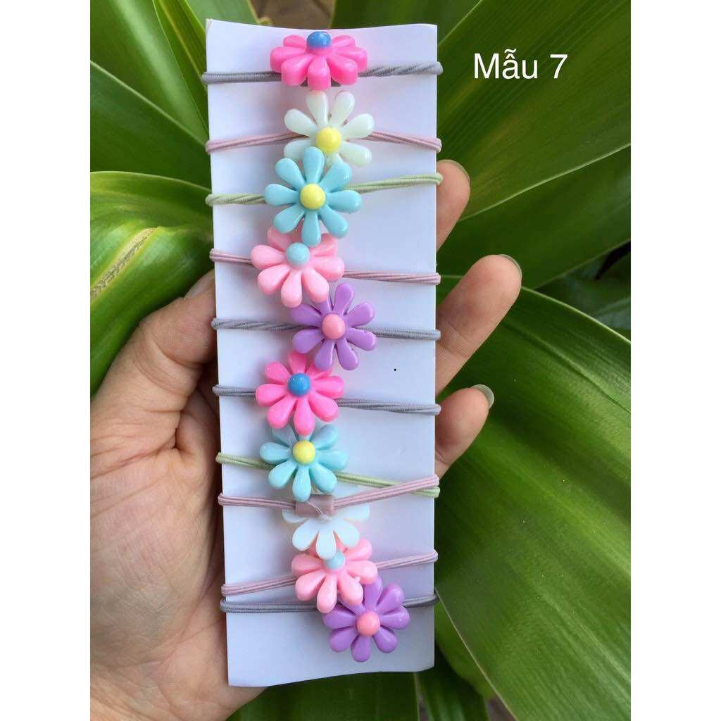 🌺 Vỉ - 20 Dây cột Tóc Nhỏ- Nhí, CỦ QUẢ, Cho bé
