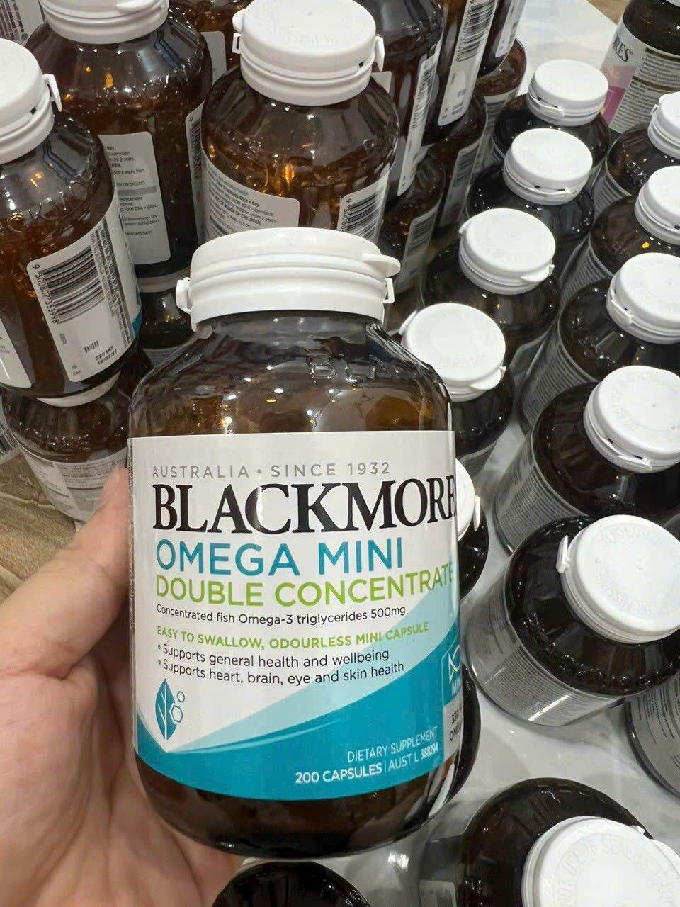 Dầu cá Blackmores Omega Mini Double Concentrate 400 viên của Úc