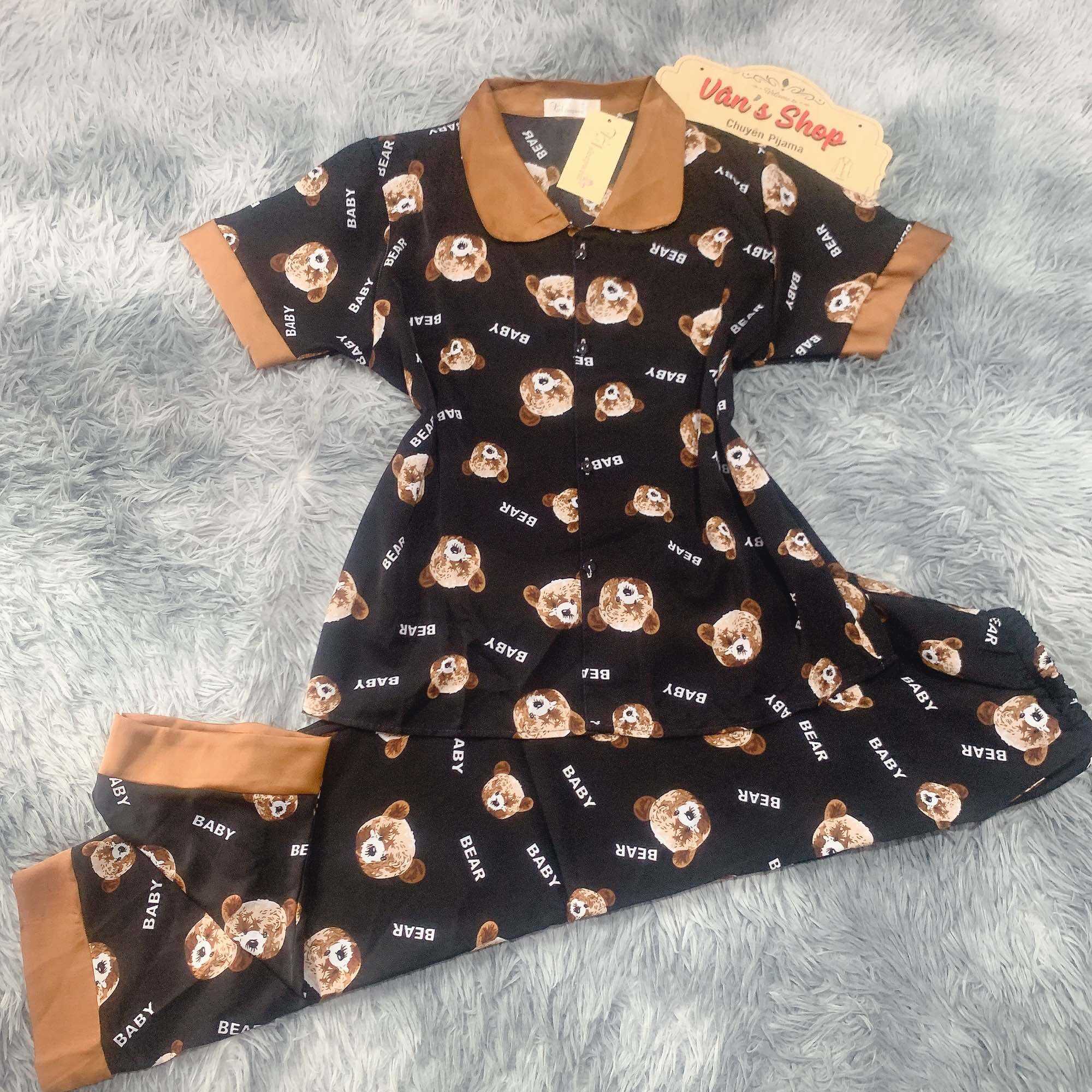 Bộ pijama tay ngắn quần dài, size 63kg quay đầu, vải mango mềm mát, màu sắc kiểu dáng đa dạng