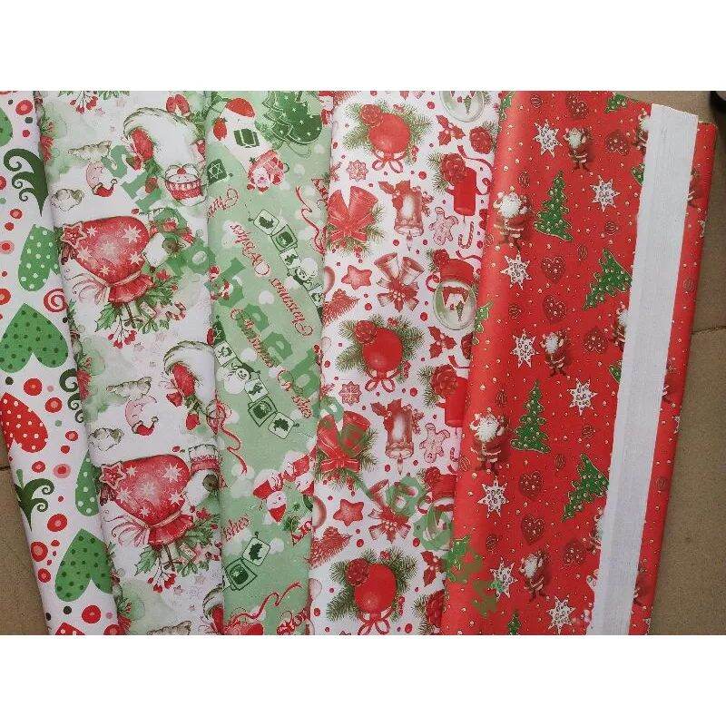 combo 100 tờ giấy gói quà noel+ kẻ+ hoa