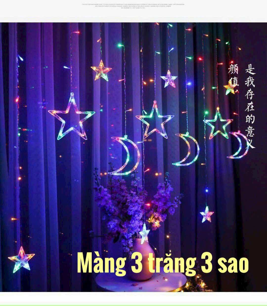 Dây đèn chớp 3 sao 3 trăng