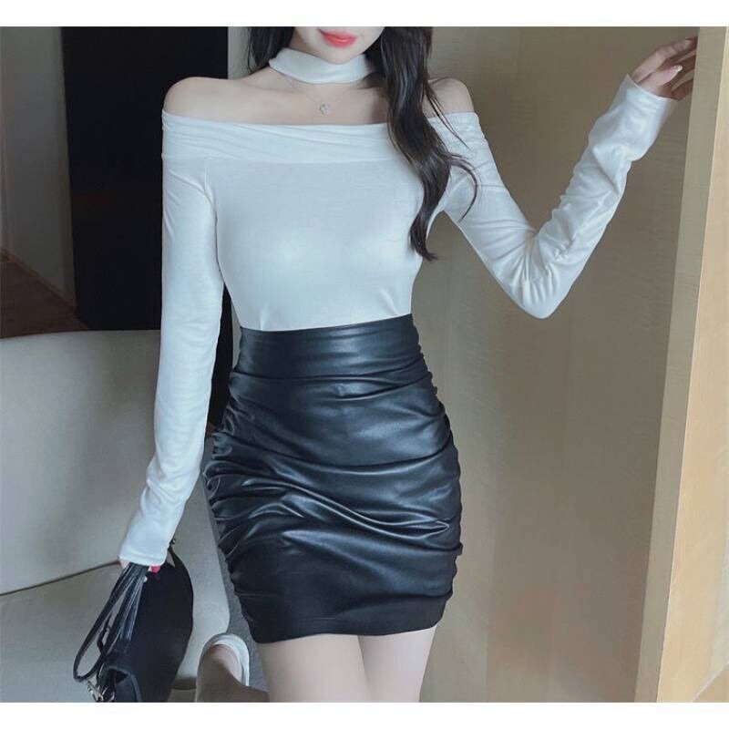 ÁO BẸT VAI KÈM CHOCKER SIÊU XINH P222