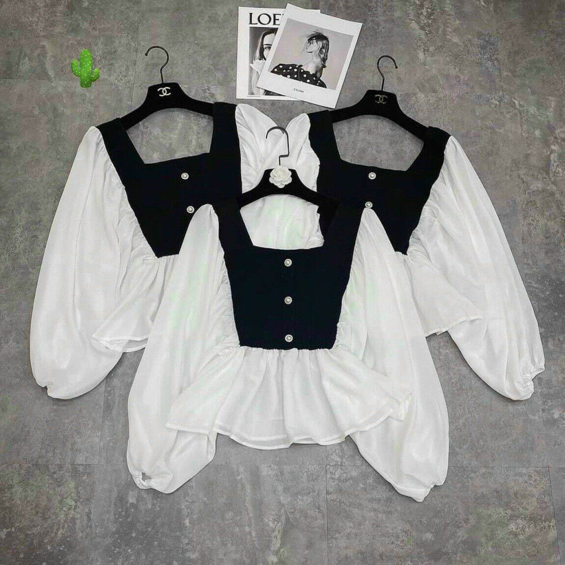 ÁO KIỂU BABYDOL PHỐI MÀU