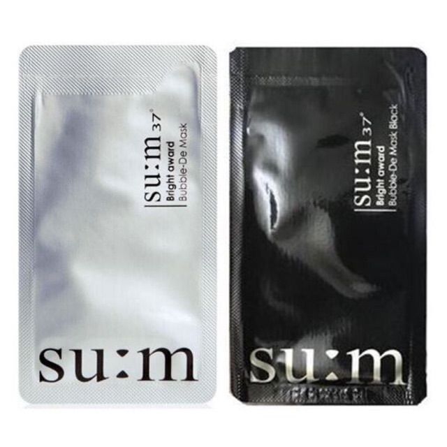 Combo 10 gói sample mặt nạ sủi bọt thải độc chì thanh lọc da, làm trắng da SU:M 37 Bright Award Bubble-De Mask Phượng