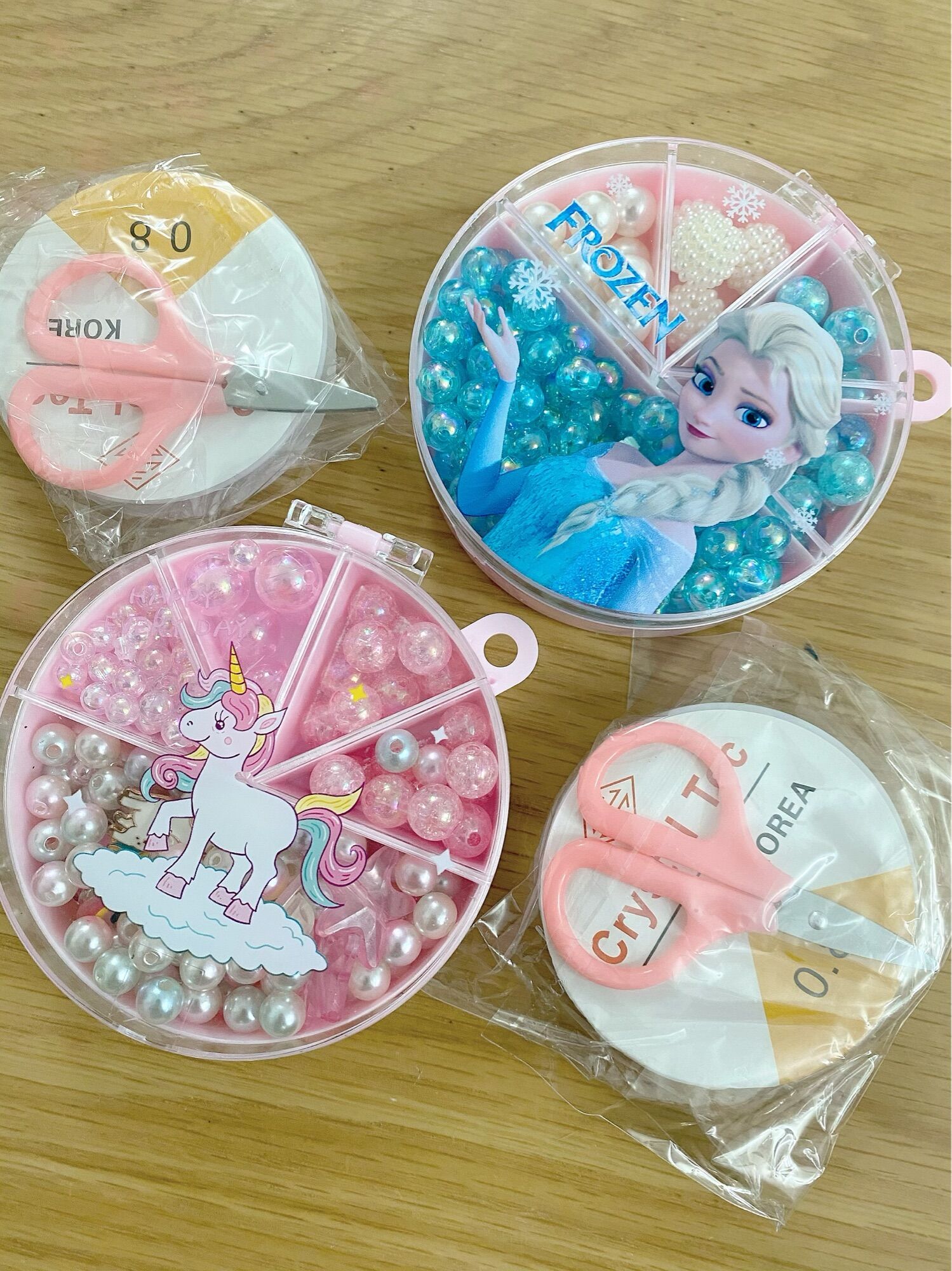 Hộp Hạt Cườm Elsa Cho Bé Tự Kết Vòng Tay, Vòng Cổ Sáng Tạo