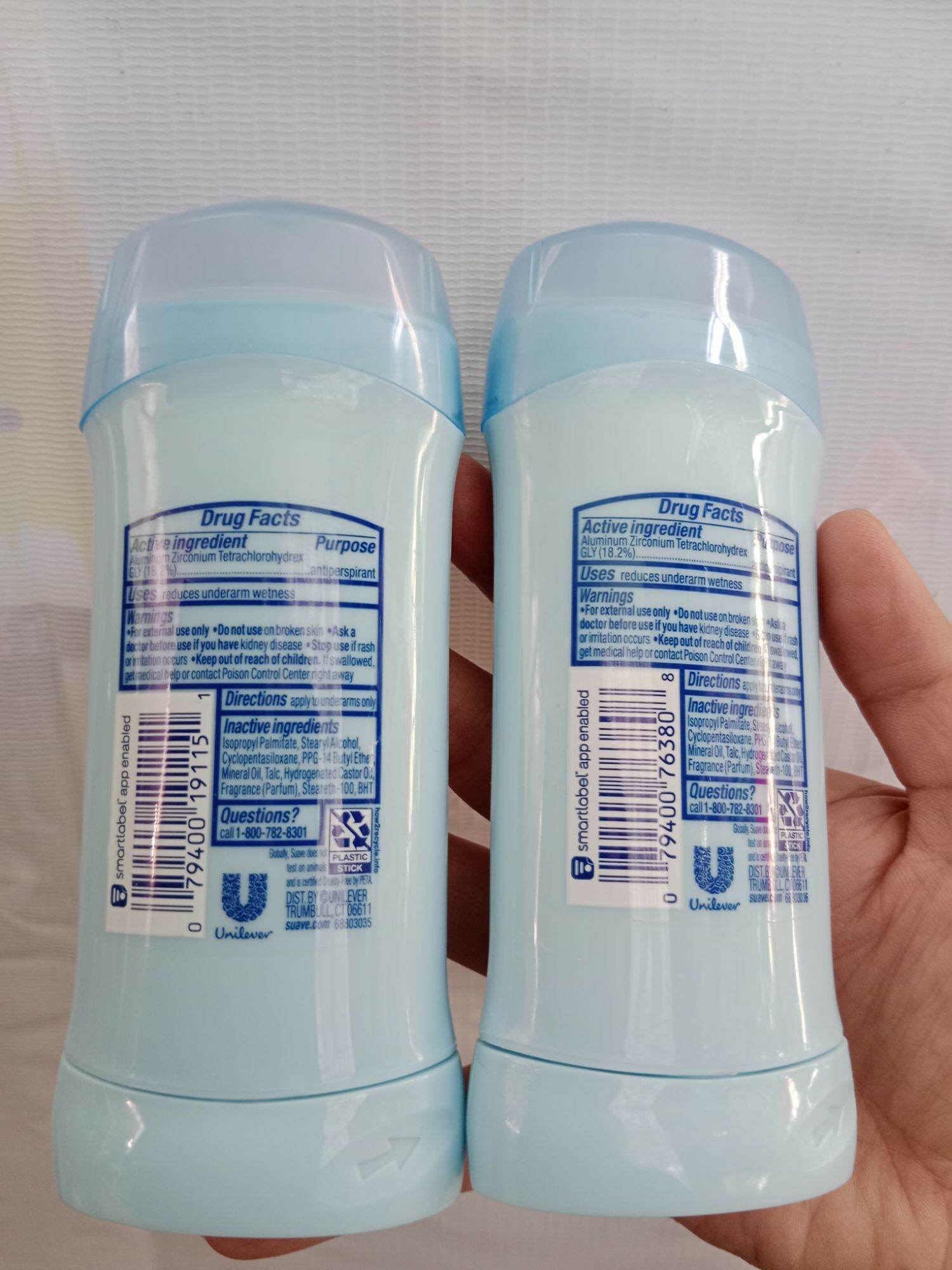 [Nhập khẩu Mỹ]Lăn Sáp Khử Mùi Suave Power/Sunshine 74g