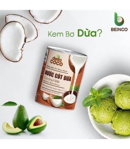 Nước cốt dừa lon Delta Coco 400ml