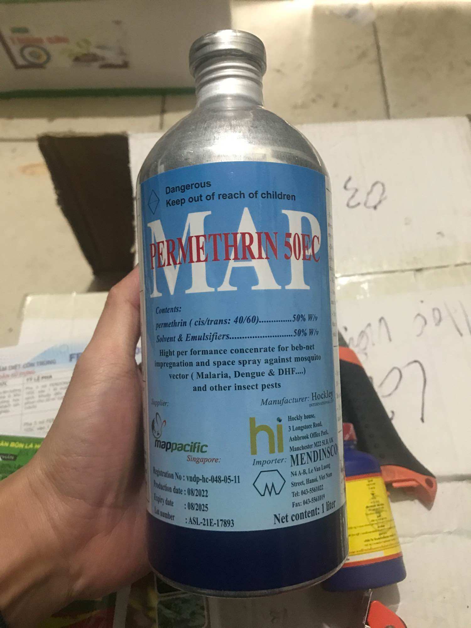 Thuốc Diệt Muỗi PERMETHRIN 50EC Chai Nhôm  1L
