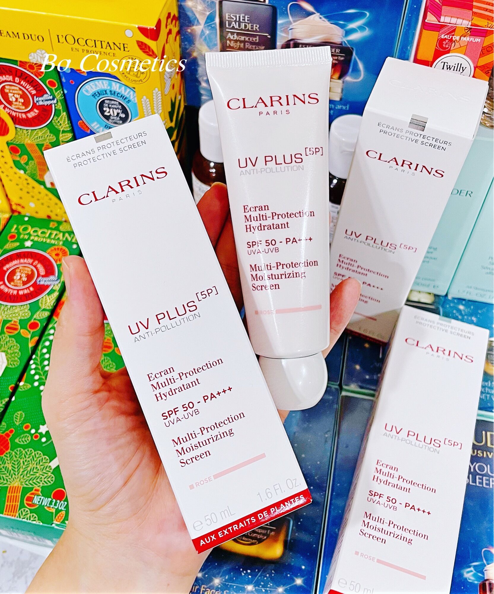 Kem chống nắng Clarins glow rosy