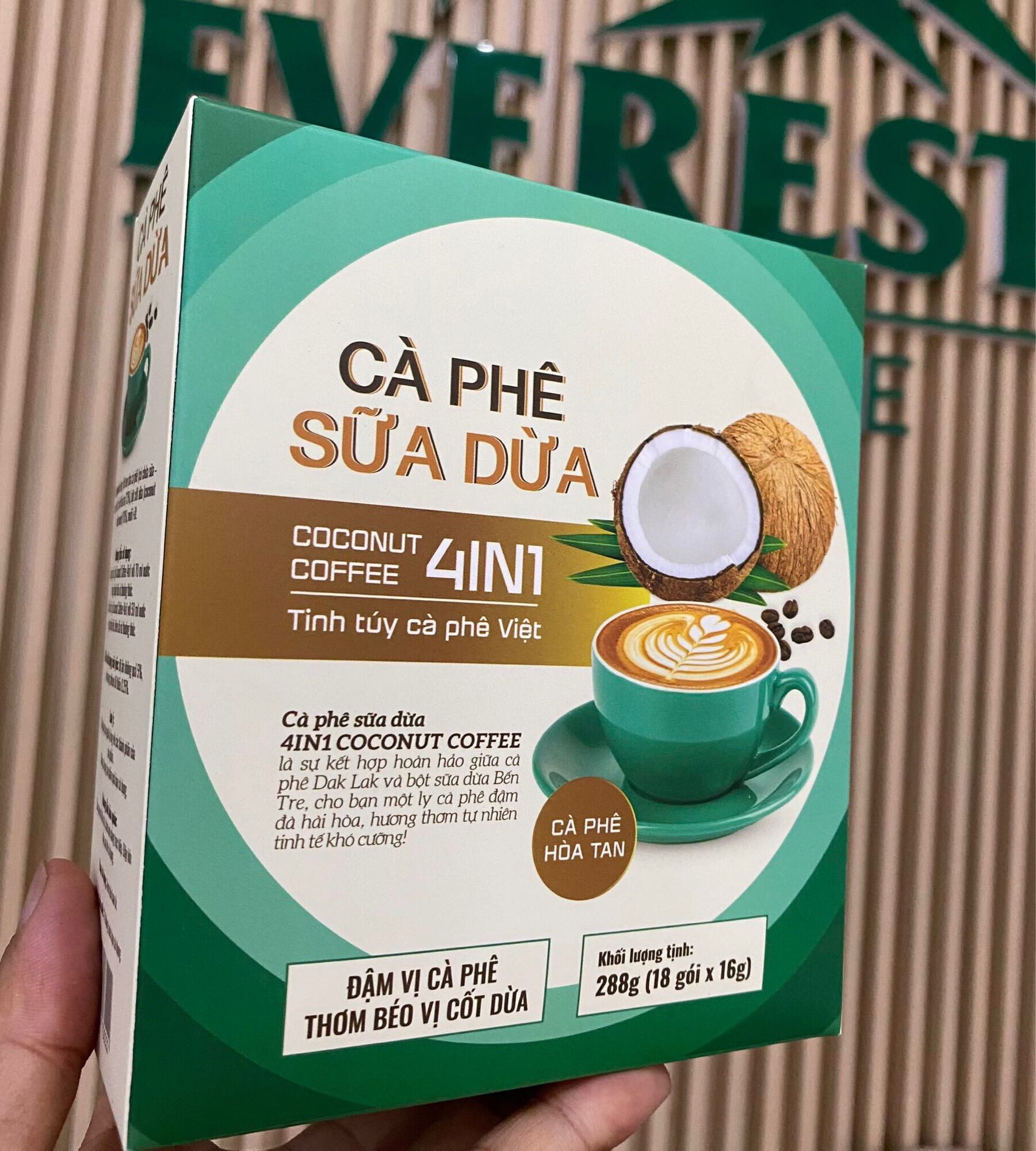 Cà phê sữa dừa premium coconut coffee 3in1
