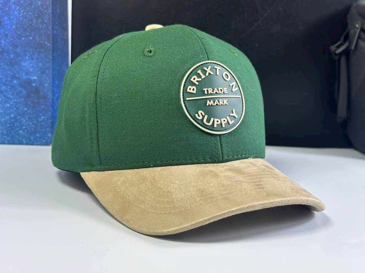 Nón kết nam nữ vá kết thời trang - mũ lưỡi mạc vuông thêu mạc tròn BRIXTON