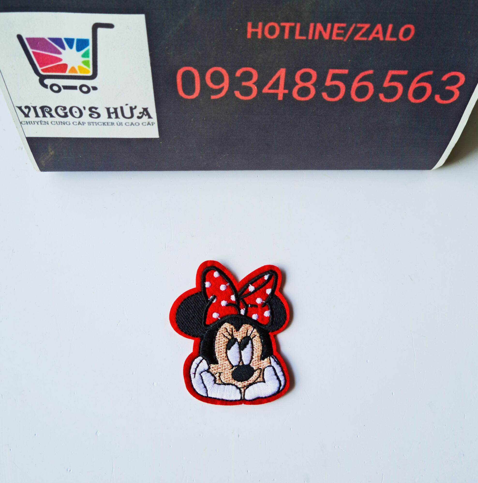 Sticker Ủi Patch Thêu Hình Chuột Mickey MS8258
