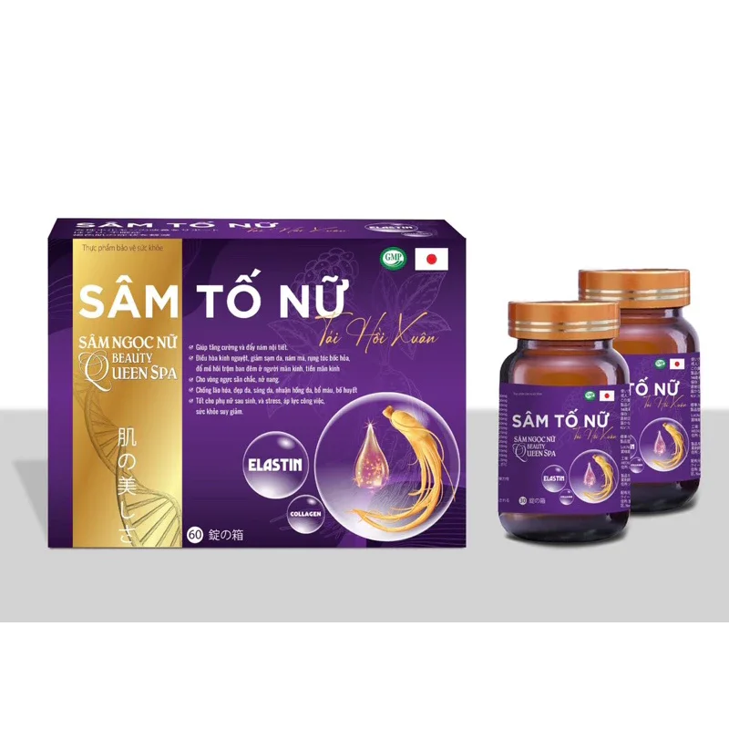 Sâm Tố Nữ Tái Hồi Xuân Cải Thiện Nội Tiết Tố Nữ Combo 2 lọ 60 Viên