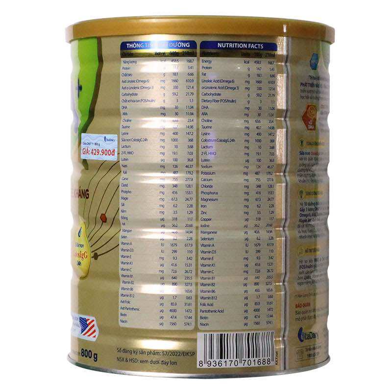 [Mã QR-TL Điểm] Sữa bột Colos DHA 1+ (800g)