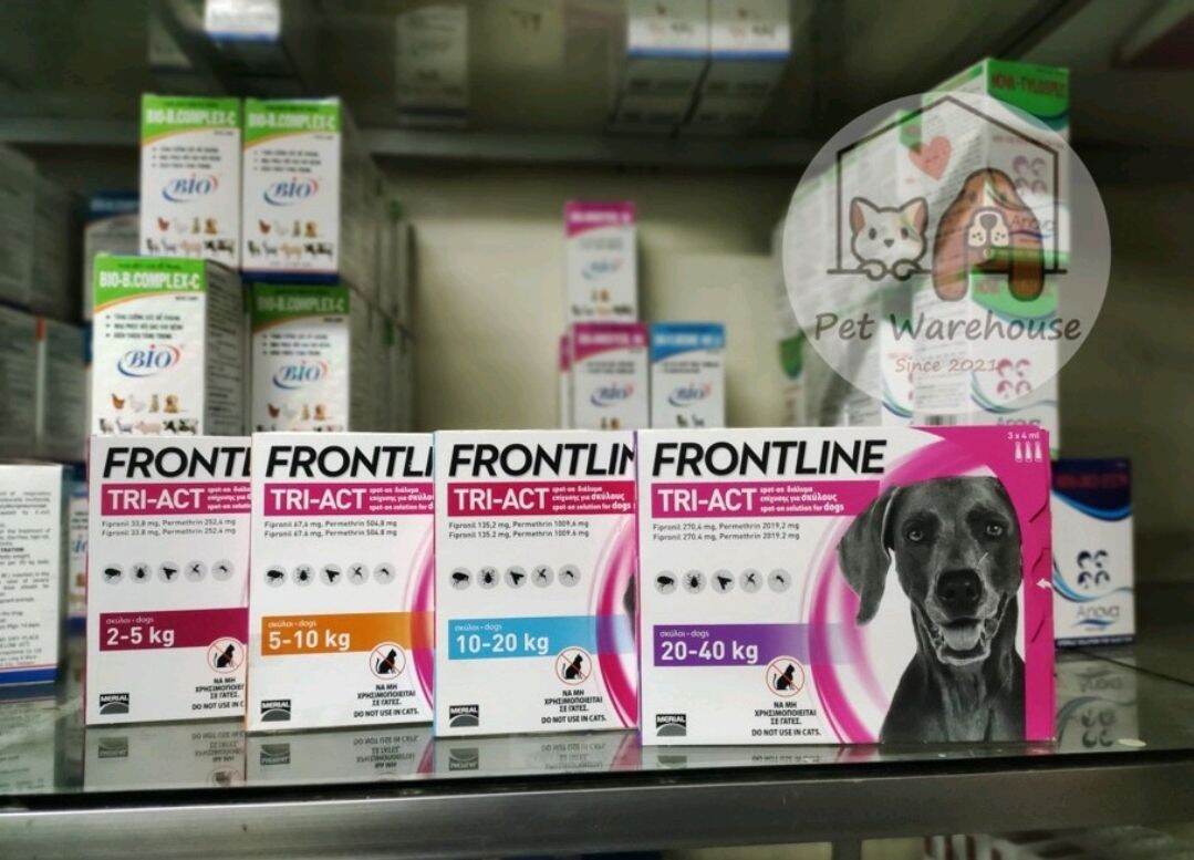 Frontline Tri-act nhỏ gáy diệt ve rận bọ chét trên chó