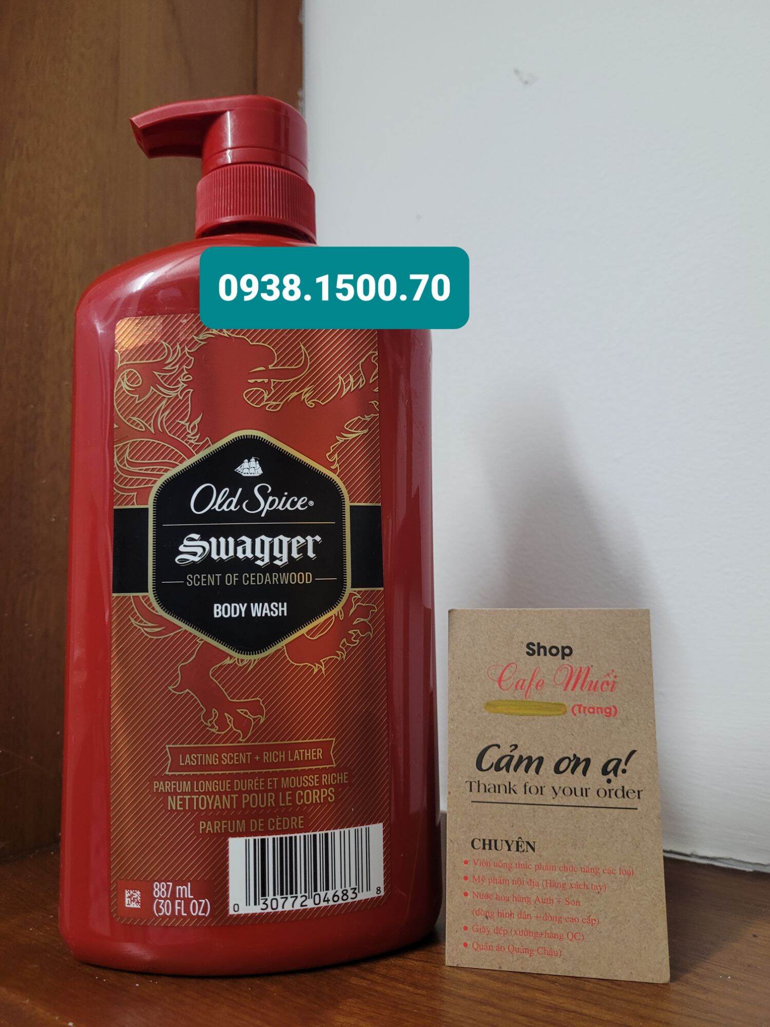 SỮA TẮM GỘI XẢ  HƯƠNG NƯỚC HOA CHO NAM Old Spice Red Zone Swagger Scent Body Wash 887ml ❌ LƯU HƯƠNG TẬN 8H)