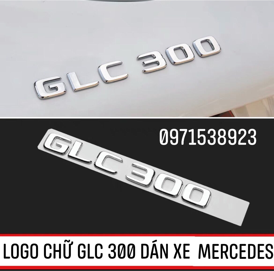 Logo glc 300 dán xe mercedes hàng có tem hãng