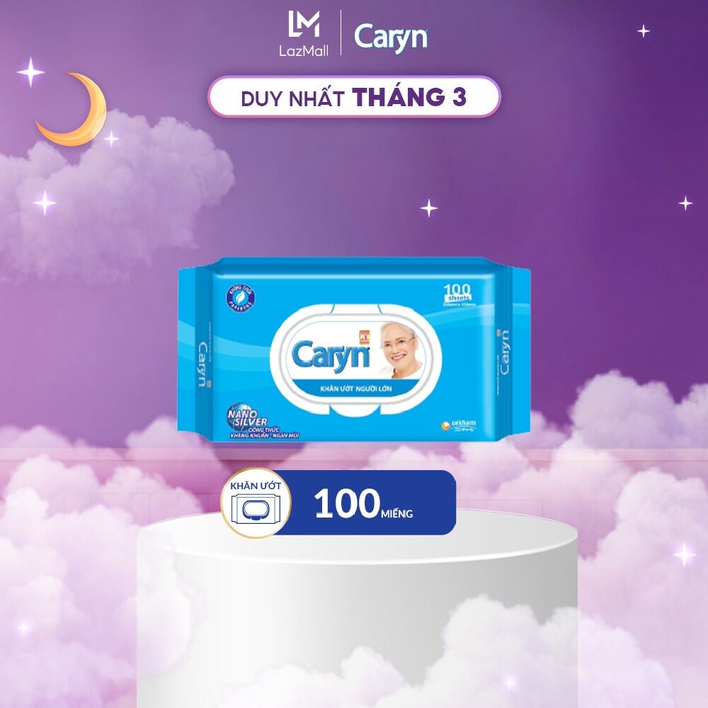Khăn giấy ướt người lớn Caryn Care 100 tờ [Bao bì thay đổi theo từng đợt nhập hàng]