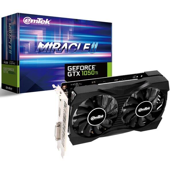 Emtek | Emtek Geforce Gtx 1050 Ti Miracle Ii D5 4Gb Giá 5,147,250 Đồng*Miễn phí vận chuyển