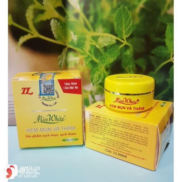 Kem sạch mụn Miss white 12g