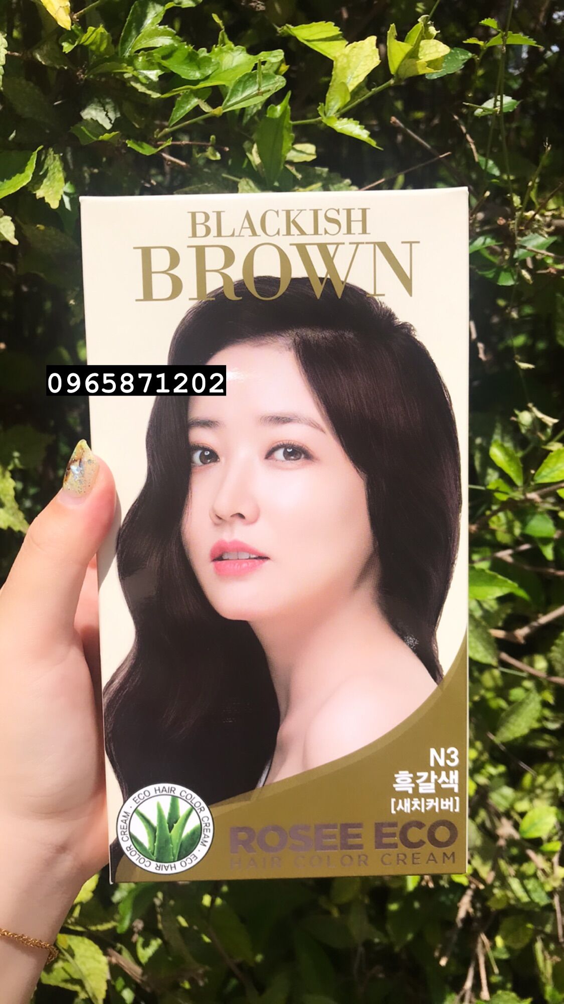 Thuốc nhuộm tóc organic rosee eco blackish brown