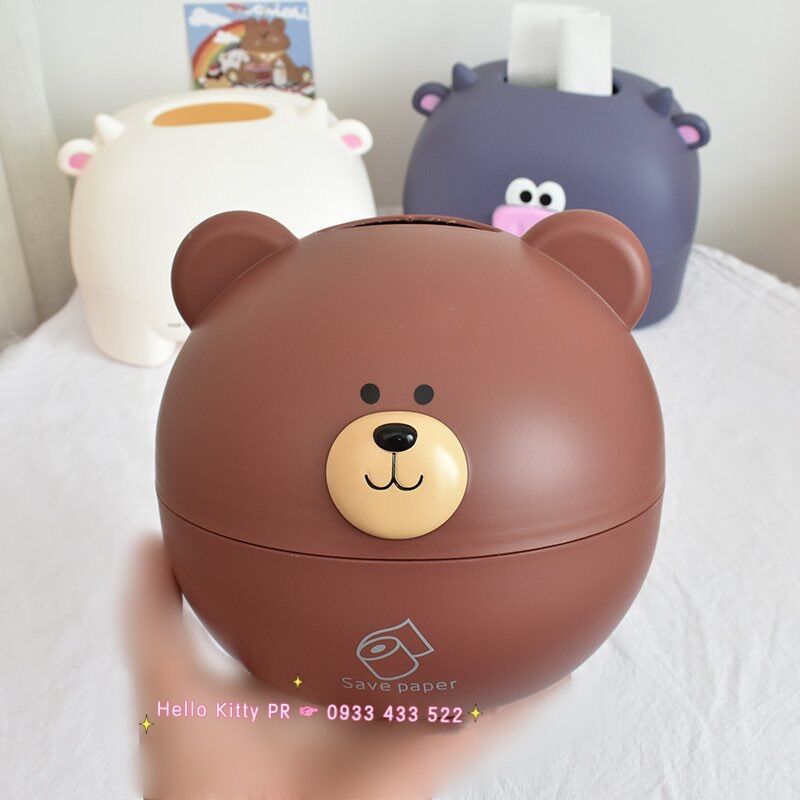 Hộp đựng khăn giấy hình thú dễ thương