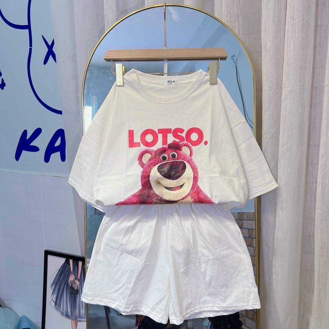 Đồ Bộ Nữ Set Bộ Đùi Thun LOTSO  in 5D Đồ Bộ Mặc Nhà Đẹp