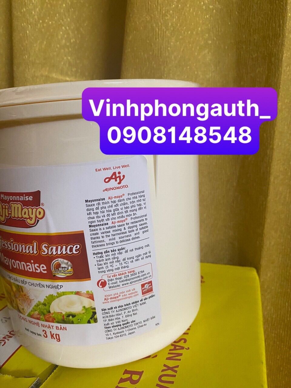 Sốt Mayonnaise Aji-Mayo 3kg