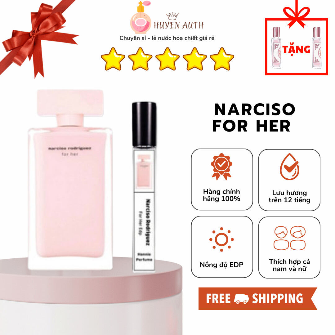Nước hoa nữ nước hoa chiết Narciso Hồng 10ml - Tiểu thư, Quyến rũ, Kiêu kỳ