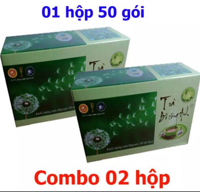 Combo 2 hộp Trà bồ công anh 50 túi lọc công ty P&K Hàng Chính Hãng