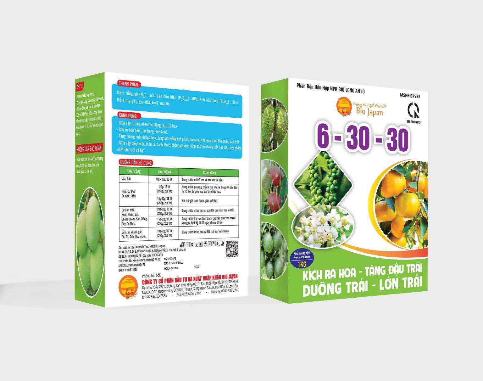 Phân bón hỗn hợp Bio 6 – 30 – 30