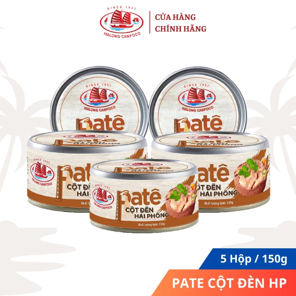 Combo 5 hộp pate cột đèn hải phòng 150g - đồ hộp hạ long