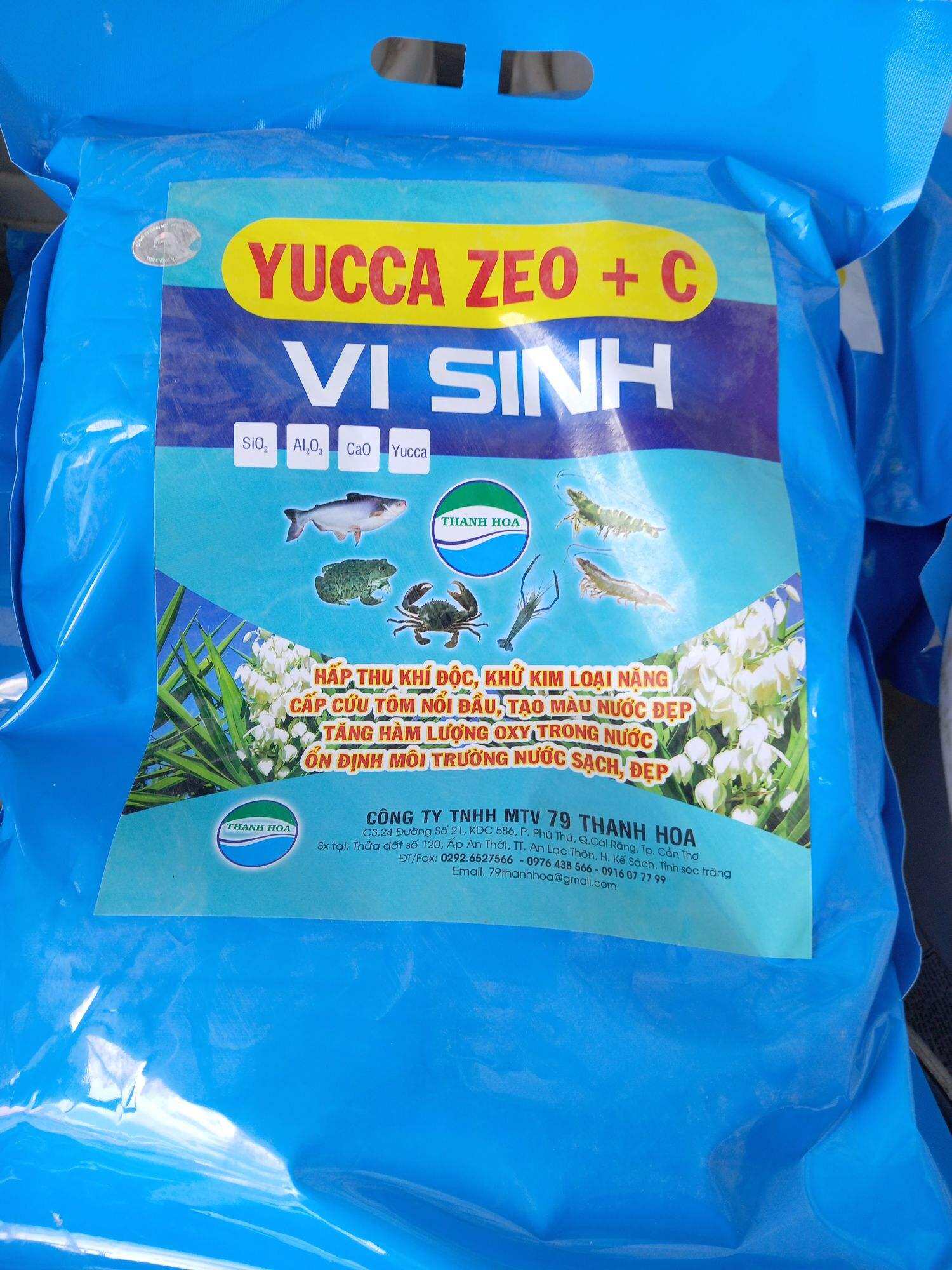 yucca c ,bịt 5kg, làm trong và làm sạch bùn đen 5kg/ gói