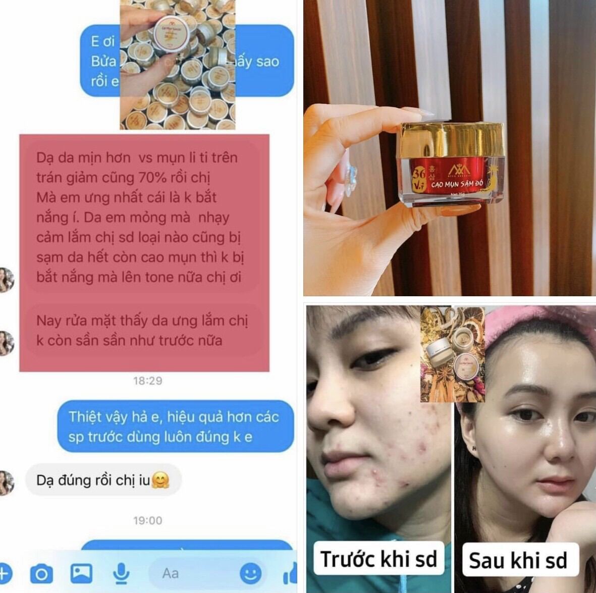 Hủ to Cao mụn sâm đỏ 36 vị 15gr