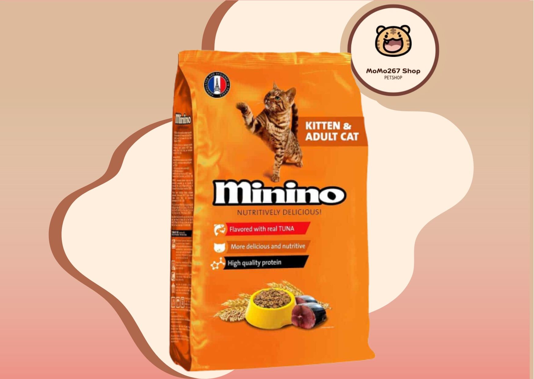 Gói 480g Thức ăn cho mèo vị cá ngừ MININO TUNA