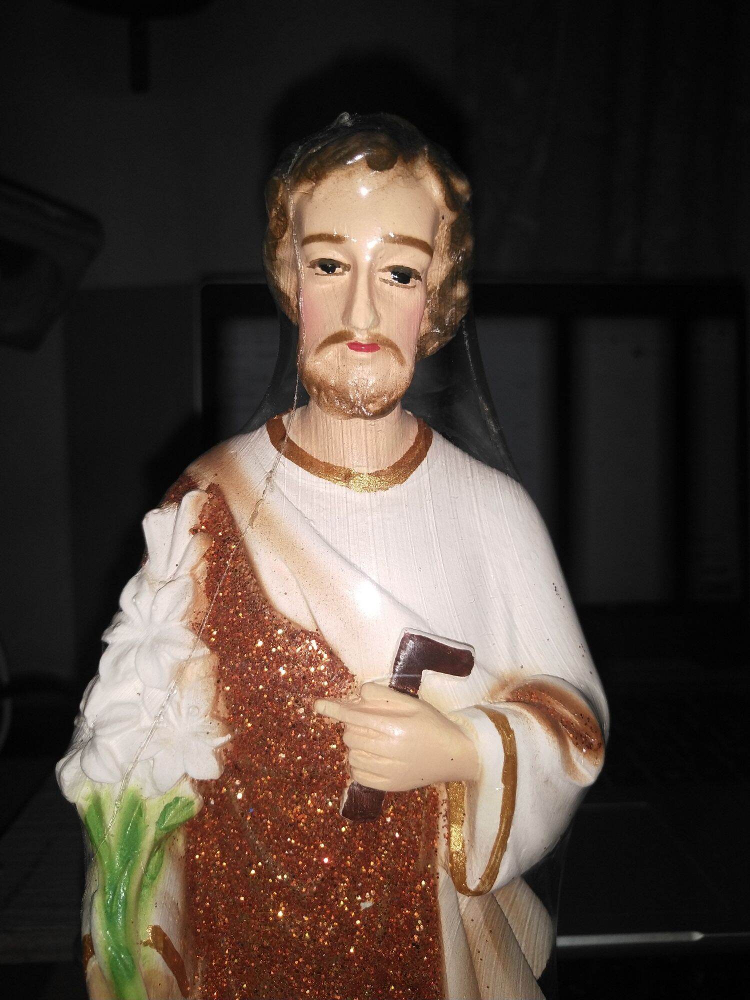 Tượng Thánh cả Giuse (kim tuyến) 30cm