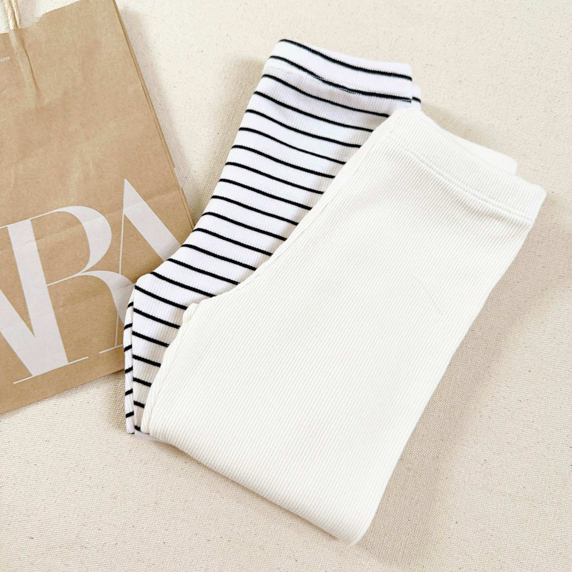 Set 4 quần legging tăm dài cho bé gái